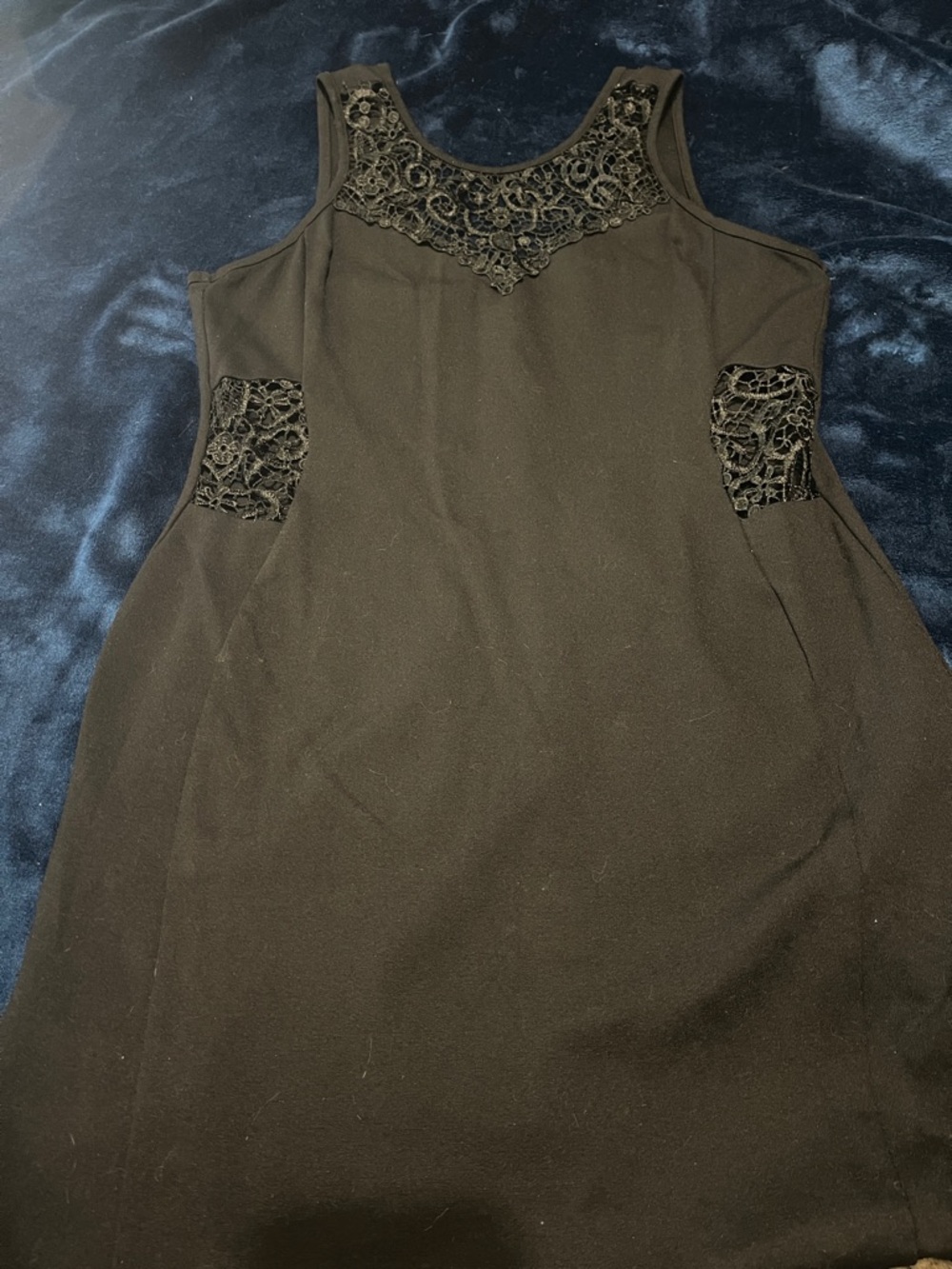 Monteau Black Dress with White Ribbon Label
